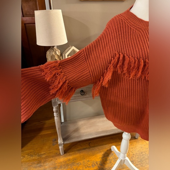 Pink Lily Fringe Sweater - Picture 3 of 7